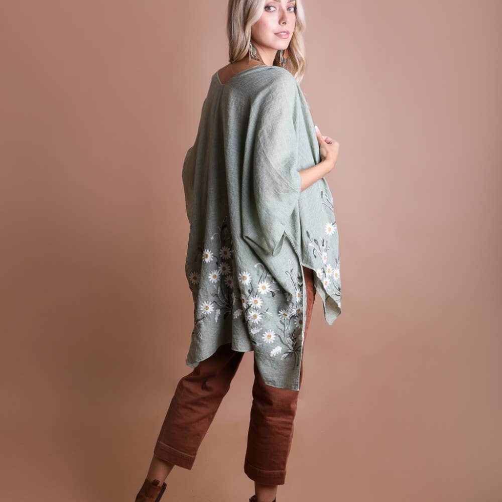 Kimono Cover Up Sage Duster Boho Western Coastal Cowgirl Resort Beach Festival